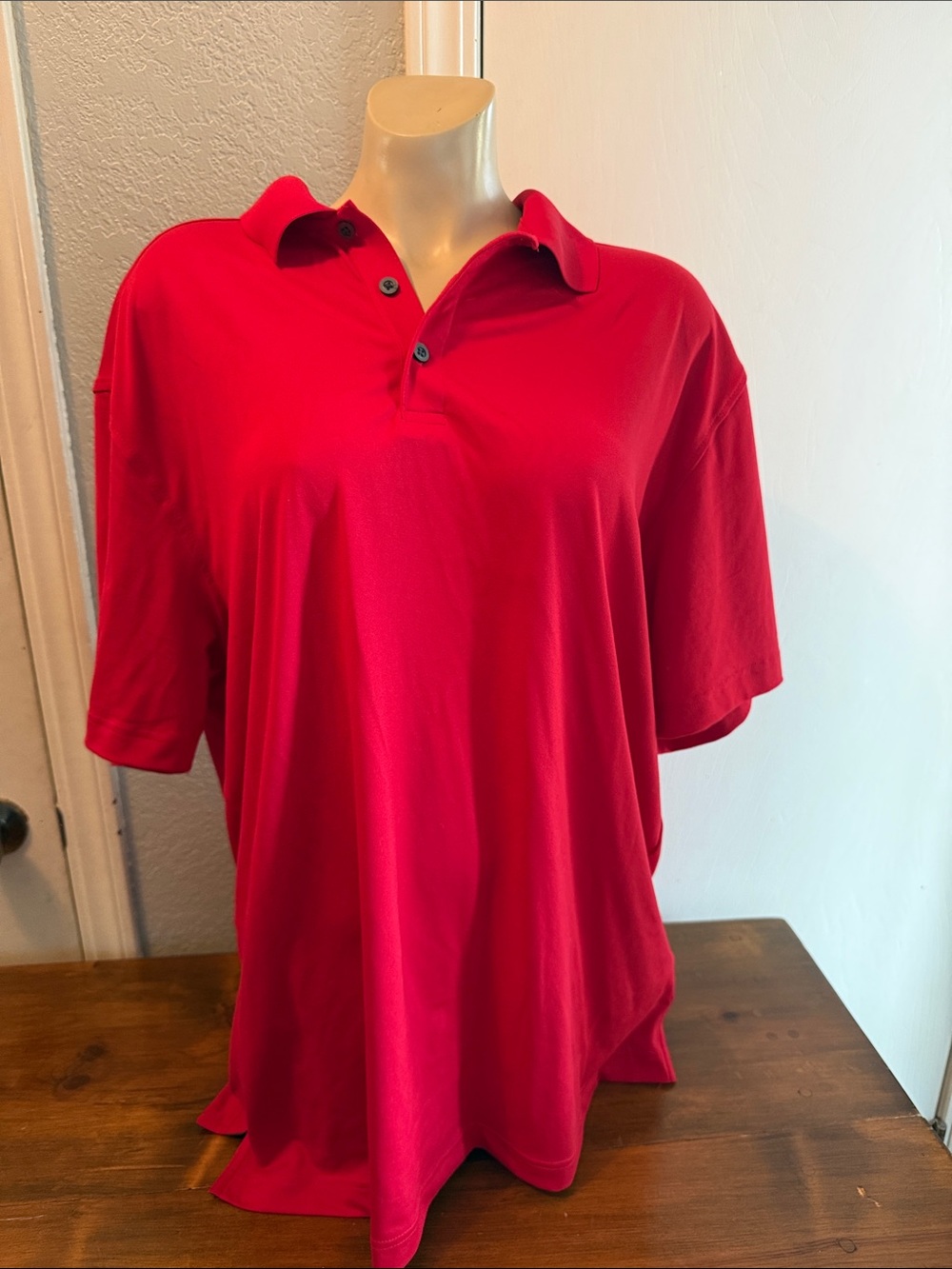 Port Authority Red Short Sleeve Polo Shirt